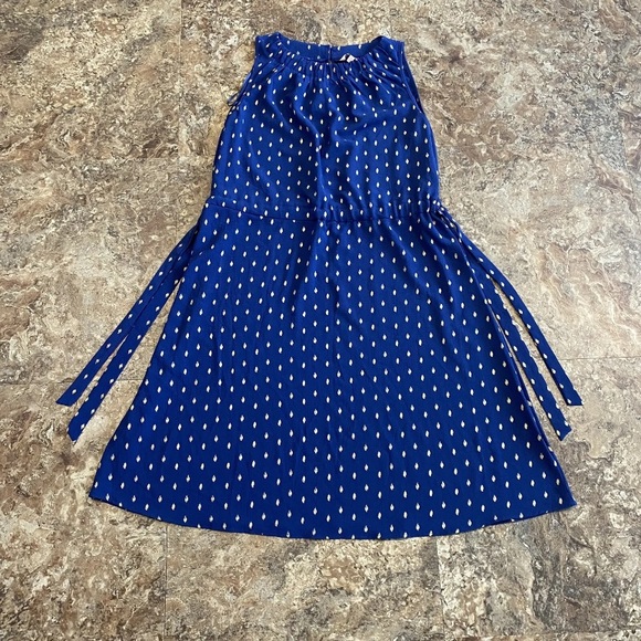 Juicy Couture Dresses & Skirts - Juicy Couture Dress XXL Blue Gold Print Sleeveless Drawstring Waist
